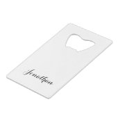 Sieze de Beer met Jouw naam Creditkaart Flessenopener (Achterkant Gekanteld)