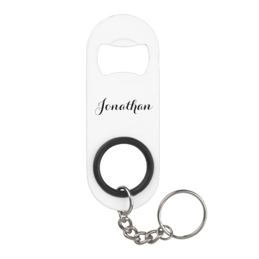 Sieze de bier met Jouw naam Mini Sleutelhanger Flessenopener (Achterkant)