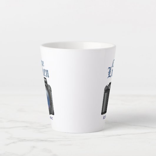 Sieze het licht latte mok (Voorkant)