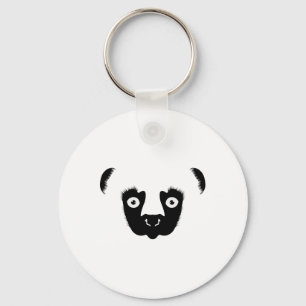 Sifaka Face Silhouette Sleutelhanger