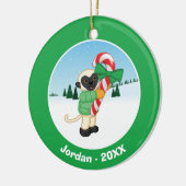 Sifaka Lemur Keramisch Ornament (Links)