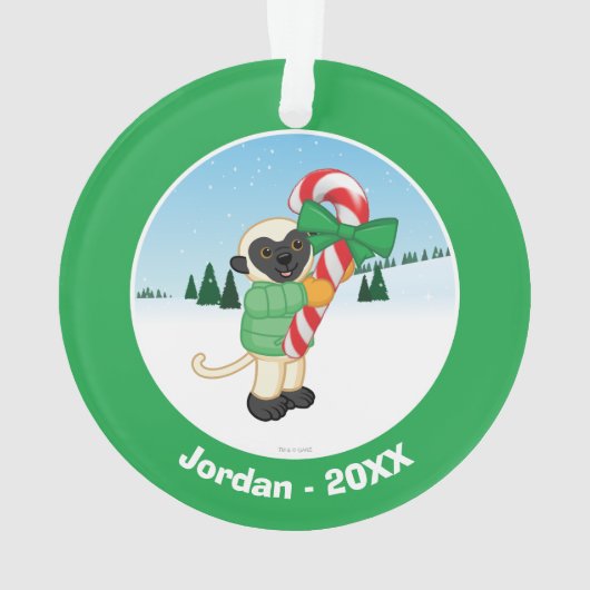 Sifaka Lemur Ornament (achterkant)