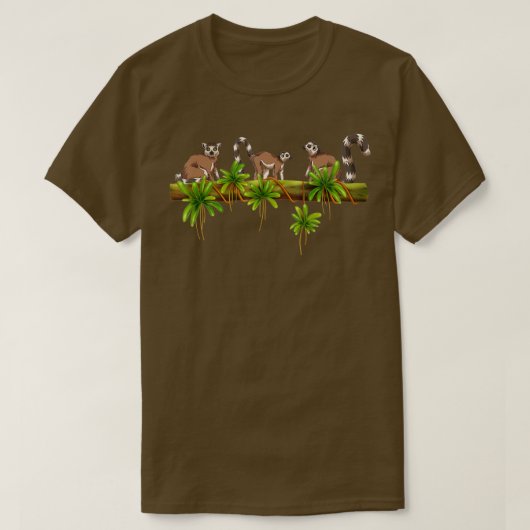 Sifakas Lemur Lover Vari Madagascar Animal aap T-shirt (Design voorkant)