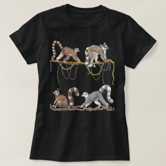 Sifakas Monkey Zoo Dierenvriend Madagascar Lemur T-shirt (Design voorkant)