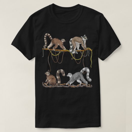 Sifakas Monkey Zoo Dierenvriend Madagascar Lemur T-shirt (Design voorkant)