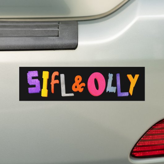 Sifl en Olly Bumpersticker (Op auto)