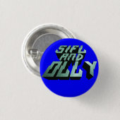 Sifl en Olly Metal Logo Button (blauw) (Voorkant /achterkant)