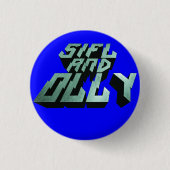 Sifl en Olly Metal Logo Button (blauw) (Voorkant)