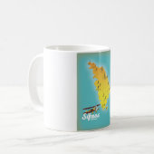 Sifnos Greece retro map Koffiemok (Voorkant links)