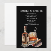 Sigaar en Bar Vrijgezellenfeest Kaart (Voorkant / Achterkant)
