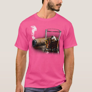 Sigaar en bourbon geweldig voor sigaarlounge-liefh t-shirt