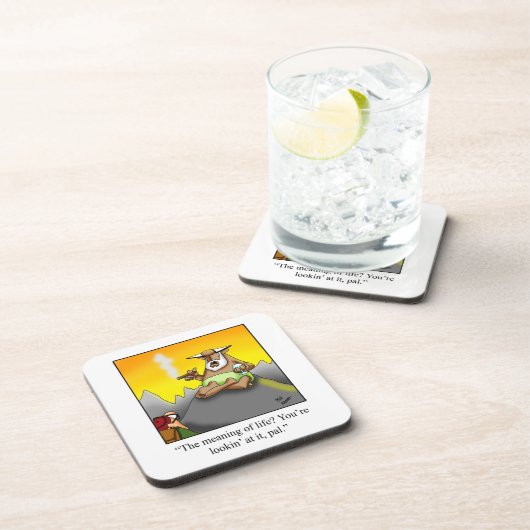 Sigaar en Scotch Humor Onderzetter Set (Rechterzijde)