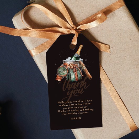 Sigaar en Whisky Mannen Cadeaulabel