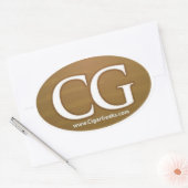 Sigaar Geeks Ovale Sticker (Envelop)
