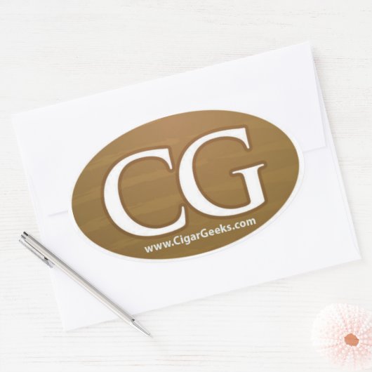 Sigaar Geeks Ovale Sticker (Envelop)