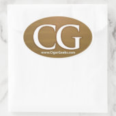 Sigaar Geeks Ovale Sticker (Tas)