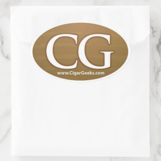 Sigaar Geeks Ovale Sticker (Tas)