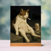 Sigaar Kitten Grappige Roken Kat Gen Z Meme Acryl Bord (Neutraal)