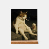 Sigaar Kitten Grappige Roken Kat Gen Z Meme Acryl Bord (Voorkant)