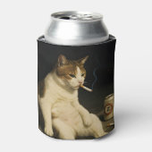 Sigaar Kitten Grappige Roken Kat Gen Z Meme Blikjeskoeler (Blikje Voorkant)