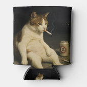 Sigaar Kitten Grappige Roken Kat Gen Z Meme Blikjeskoeler (Voorkant)
