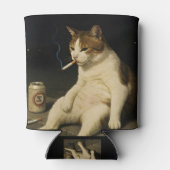 Sigaar Kitten Grappige Roken Kat Gen Z Meme Blikjeskoeler (Achterkant)