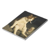Sigaar Kitten Grappige Roken Kat Gen Z Meme Notitieblok (Linkerzijde)