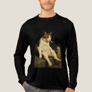 Sigaar Kitten Grappige Roken Kat Gen Z Meme Tri-Blend Shirt