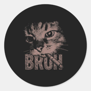 Sigaar kitten grappige rokende kat meme stom ronde sticker
