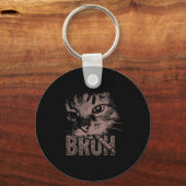 Sigaar kitten grappige rokende kat meme stom sleutelhanger (Voorkant)