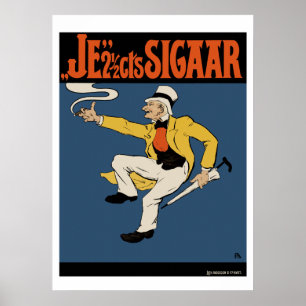 Sigaar Poster/Afdruk: De 2 1/2 cent cigar Poster