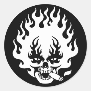 sigaar-vlam-sk-dkt ronde sticker