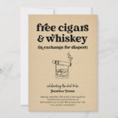 Sigaar Whiskey Luier Party Funny Mannen Papa Showe Kaart (Voorkant)