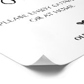 Sigaarbalk Wedding Bar Script Sign Poster (Hoek)