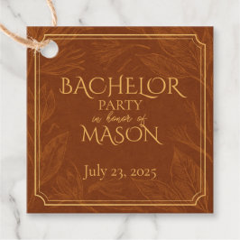 Sigaarbar thema vrijgezellenfeest bedankjes labels