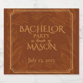 Sigaarbar thema vrijgezellenfeest bier etiket (Enkel label)