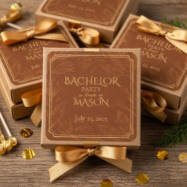 Sigaarbar thema vrijgezellenfeest vierkante sticker