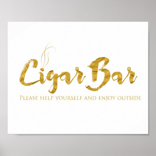 Sigar Bar — Faux Gold Foil Shimmer Poster (Voorkant)