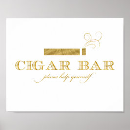 Sigar Bar — Faux Gold Foil Shimmer Poster