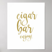 Sigar Bar Gold Glitter 8x10 bruiloft Poster (Voorkant)