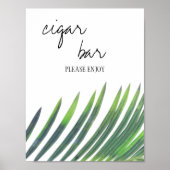 Sigar Bar Sign - Greenery Wedding Poster (Voorkant)