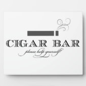 Sigar Bar Sign Table Easel - White en Black Fotoplaat (Voorkant)