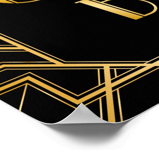 Sigar Bar Wedding Sign | Gatsby Art Deco Poster (Hoek)