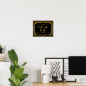Sigar Bar Wedding Sign | Gatsby Art Deco Poster (Thuiskantoor)