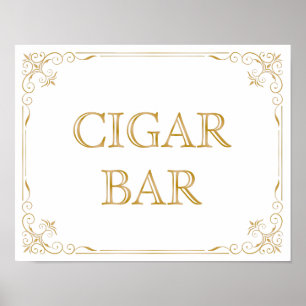 Sigar Bar Wedding Sign   Moderne kalligrafie Poster