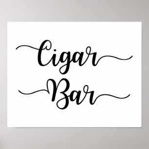 Sigar Bar Wedding Sign   Moderne kalligrafie Poster
