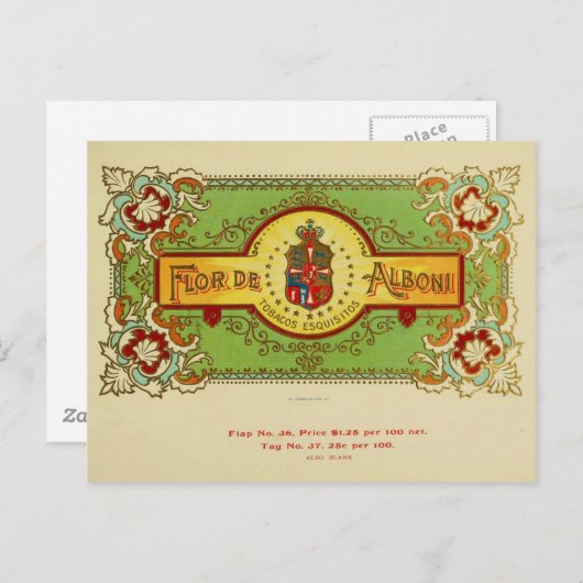  Sigar Box Label Briefkaart 64 (Voorkant / Achterkant)