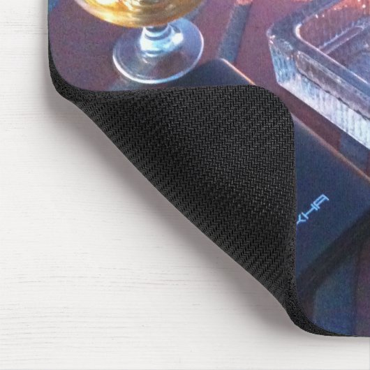 Sigar en Drink door de brand - Muismat (Hoek)