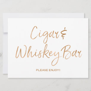 Sigar- en whiskey-bruiloft   Stylish Gold Roos