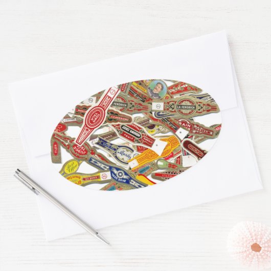 Sigar Ring Wrappers Ovale Sticker (Envelop)